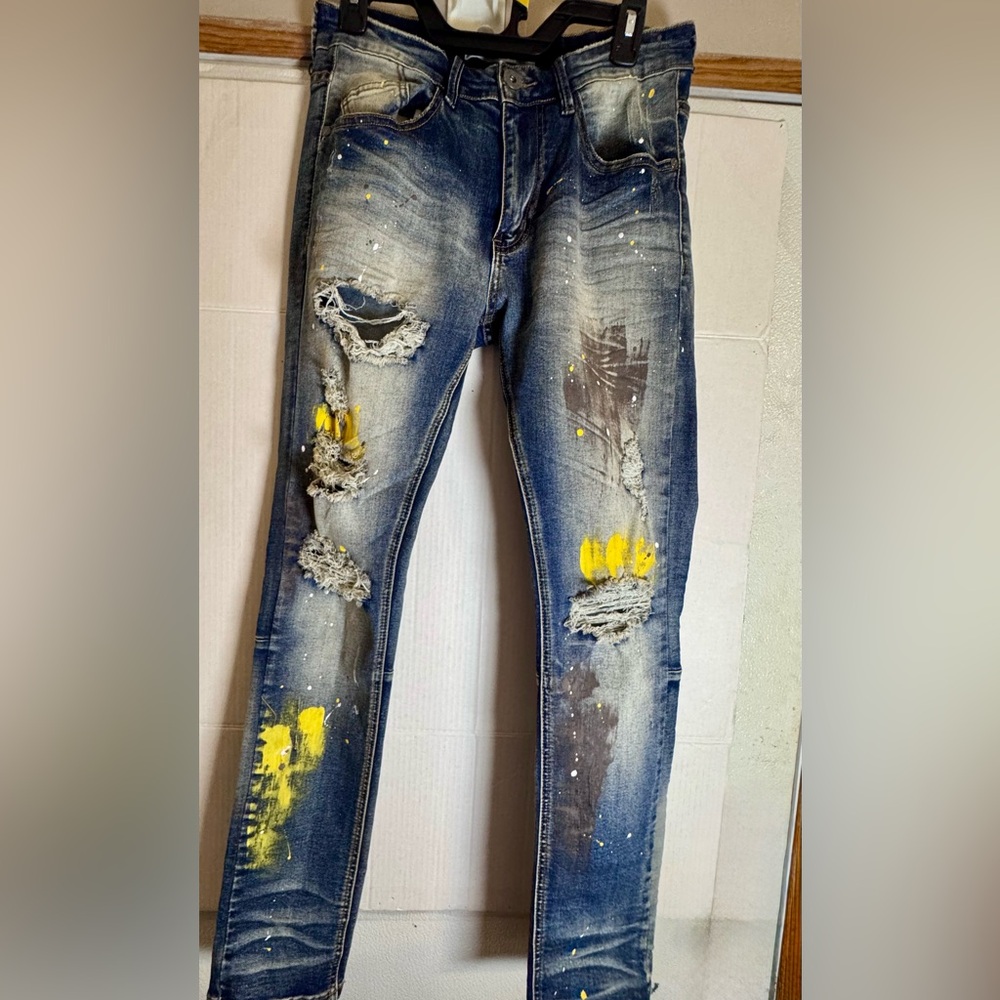 KDNK Skinny Jeans with Distressed Details